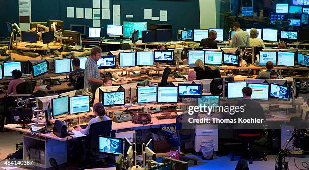 News room at the headquarters of the broadcaster Al Jazeera on June 05 in Doha, Qatar. Photo by Thomas Koehler/Photothek via Getty Images)