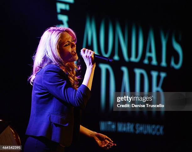 Felice Garcia performs at "Mondays Dark" hosted by Mark Shunock benefiting Nevada SPCA At Vinyl Inside Hard Rock Hotel & Casino on January 20, 2014...