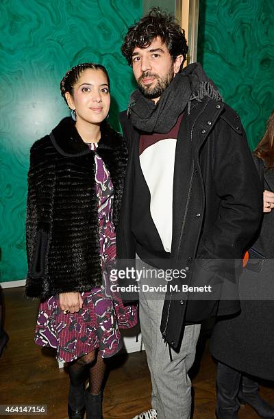 Noor Fares attends the Delfina Delettrez London Boutique Opening during London Fashion Week Fall/Winter 2015/16 on February 22, 2015 in London,...