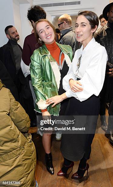 Leonetta Fendi and Delfina Delettrez attend the Delfina Delettrez London Boutique Opening during London Fashion Week Fall/Winter 2015/16 on February...