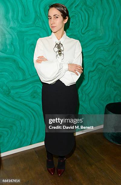 Delfina Delettrez attends the Delfina Delettrez London Boutique Opening during London Fashion Week Fall/Winter 2015/16 on February 22, 2015 in...