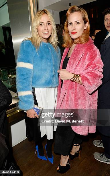 Elisabeth von Thurn und Taxis and Charlotte Dellal attend the Delfina Delettrez London Boutique Opening during London Fashion Week Fall/Winter...