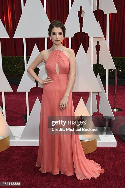 Actress Anna Kendrick attends the 87th Annual Academy Awards at Hollywood & Highland Center on February 22, 2015 in Hollywood, California.