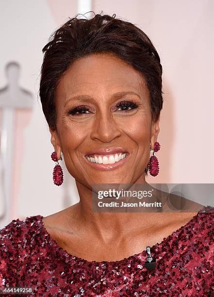 Personality Robin Roberts attends the 87th Annual Academy Awards at Hollywood & Highland Center on February 22, 2015 in Hollywood, California.