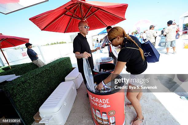 Guests enjoy illy at illy Push Button Cafe at The Food Network & Cooking Channel South Beach Wine & Food Festival Presented By FOOD & WINE on...