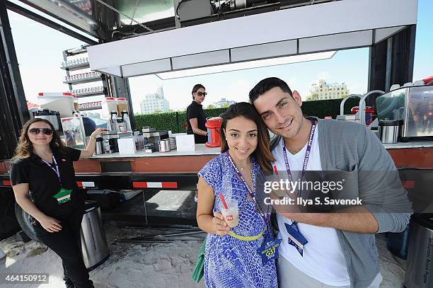 Guests enjoy illy at illy Push Button Cafe at The Food Network & Cooking Channel South Beach Wine & Food Festival Presented By FOOD & WINE on...