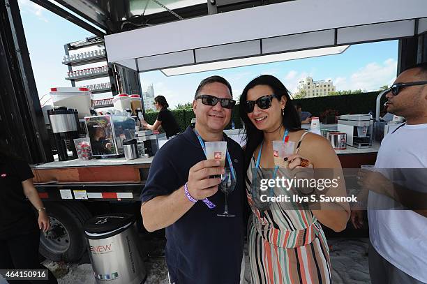Guests enjoy illy at illy Push Button Cafe at The Food Network & Cooking Channel South Beach Wine & Food Festival Presented By FOOD & WINE on...