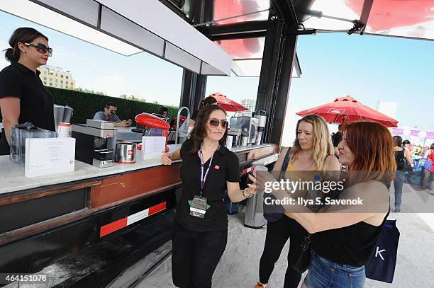 Guests enjoy illy at illy Push Button Cafe at The Food Network & Cooking Channel South Beach Wine & Food Festival Presented By FOOD & WINE on...
