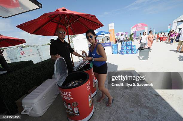 Guests enjoy illy at illy Push Button Cafe at The Food Network & Cooking Channel South Beach Wine & Food Festival Presented By FOOD & WINE on...