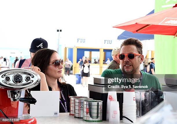 Guests enjoy illy at illy Push Button Cafe at The Food Network & Cooking Channel South Beach Wine & Food Festival Presented By FOOD & WINE on...