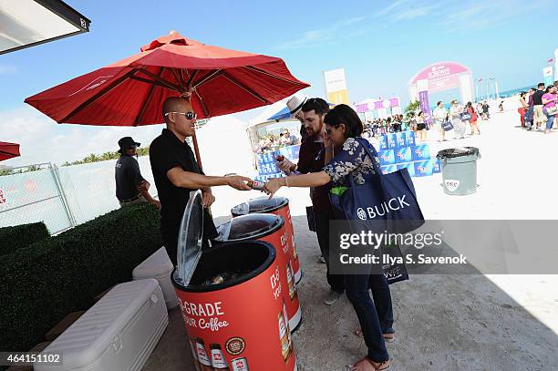Guests enjoy illy at illy Push Button Cafe at The Food Network & Cooking Channel South Beach Wine & Food Festival Presented By FOOD & WINE on...