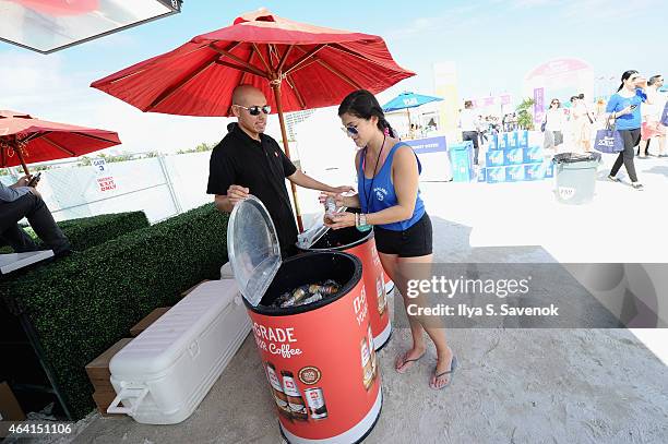 Guests enjoy illy at illy Push Button Cafe at The Food Network & Cooking Channel South Beach Wine & Food Festival Presented By FOOD & WINE on...