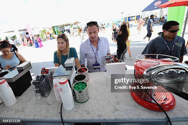 Guests enjoy illy at illy Push Button Cafe at The Food Network & Cooking Channel South Beach Wine & Food Festival Presented By FOOD & WINE on...