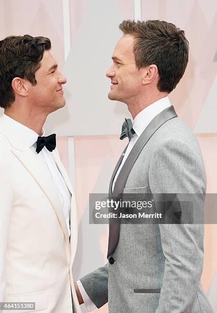 Host Neil Patrick Harris and actor David Burtka attend the 87th Annual Academy Awards at Hollywood & Highland Center on February 22, 2015 in...