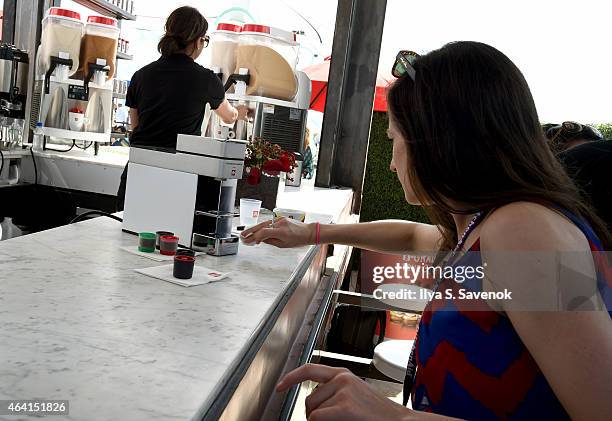 Guests attend illy Push Button Cafe at The Food Network & Cooking Channel South Beach Wine & Food Festival Presented By FOOD & WINE on February 22,...
