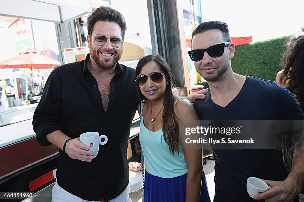 Chef Scott Conant and guests attend illy Push Button Cafe at The Food Network & Cooking Channel South Beach Wine & Food Festival Presented By FOOD &...