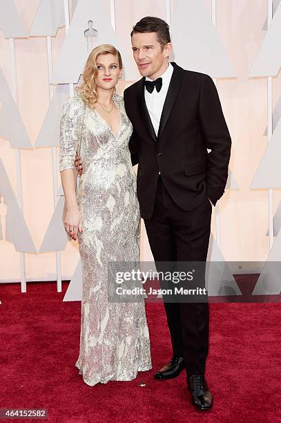 Actor Ethan Hawke and Ryan Hawke attend the 87th Annual Academy Awards at Hollywood & Highland Center on February 22, 2015 in Hollywood, California.