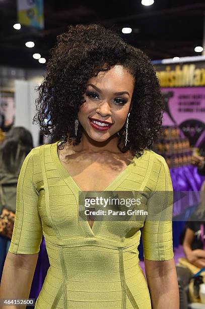 Television personality Demetria McKinney attends Bronner Bros. 2015 Mid-Winter International Beauty Show at Georgia World Congress Center on February...