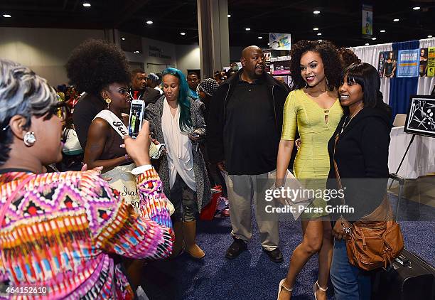 Television personality Demetria McKinney attends Bronner Bros. 2015 Mid-Winter International Beauty Show at Georgia World Congress Center on February...