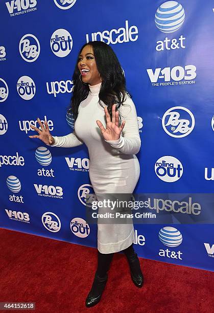 Television personality Kenya Moore attends Bronner Bros. 2015 Mid-Winter International Beauty Show at Georgia World Congress Center on February 22,...