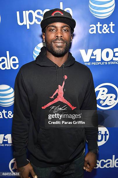 Player Michael Vick attends Bronner Bros. 2015 Mid-Winter International Beauty Show at Georgia World Congress Center on February 22, 2015 in Atlanta,...