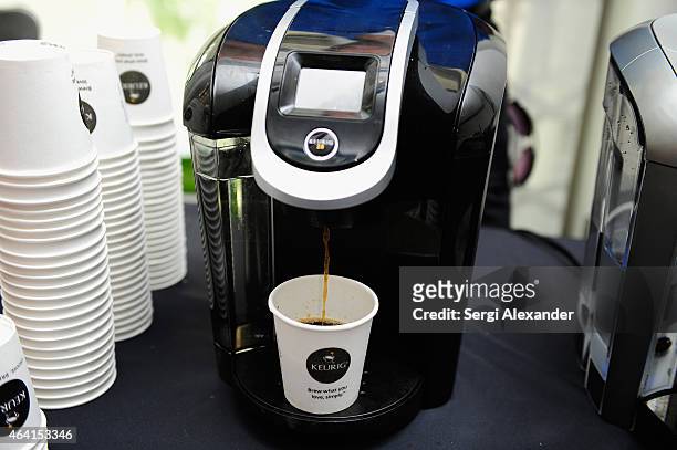 Keurig on display at Southern Kitchen Brunch hosted by Trisha Yearwood, part of The New York Times series during the 2015 Food Network & Cooking...