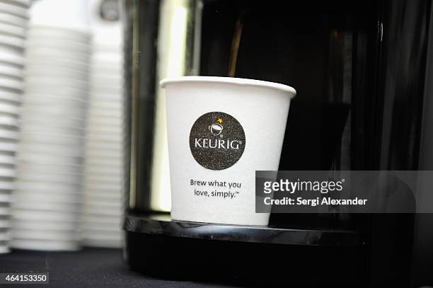 Keurig on display at Southern Kitchen Brunch hosted by Trisha Yearwood, part of The New York Times series during the 2015 Food Network & Cooking...