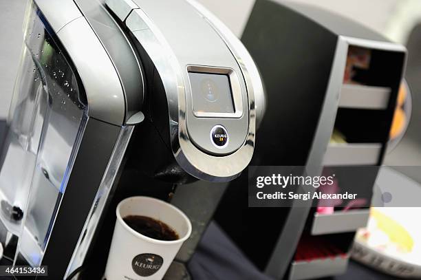 Keurig on display at Southern Kitchen Brunch hosted by Trisha Yearwood, part of The New York Times series during the 2015 Food Network & Cooking...