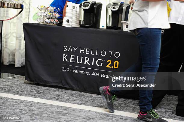 Keurig on display at Southern Kitchen Brunch hosted by Trisha Yearwood, part of The New York Times series during the 2015 Food Network & Cooking...