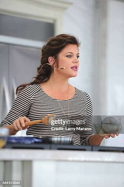 Tiffani Thiessen speaks at the Whole Foods Market Grand Tasting Village featuring MasterCard Grand Tasting Tents & KitchenAid Culinary Demonstrations...