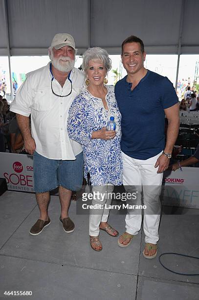 Michael Groover, Paula Deen and Jamie Deen attend the Whole Foods Market Grand Tasting Village featuring MasterCard Grand Tasting Tents & KitchenAid...