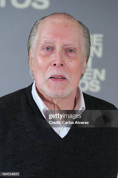 Actor Jack Taylor attends the "Presentimientos" photocall at the Princesa cinema on January 21, 2014 in Madrid, Spain.