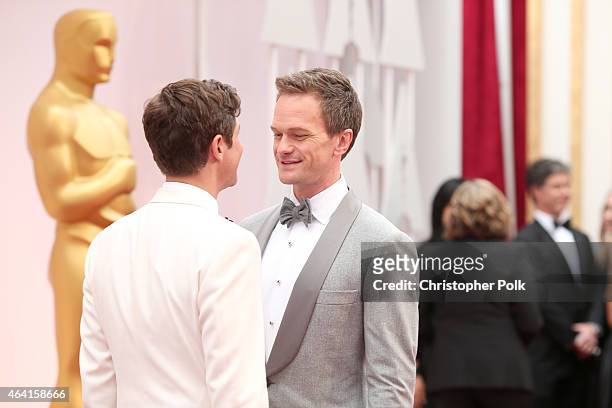 Host Neil Patrick Harris and actor David Burtka attend the 87th Annual Academy Awards at Hollywood & Highland Center on February 22, 2015 in...