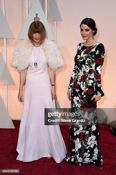 Editor-in-Chief of 'Vogue' magazine Anna Wintour and Bee Shaffer attends the 87th Annual Academy Awards at Hollywood & Highland Center on February...