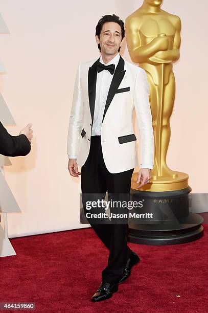 Actor Adrien Brody attends the 87th Annual Academy Awards at Hollywood & Highland Center on February 22, 2015 in Hollywood, California.