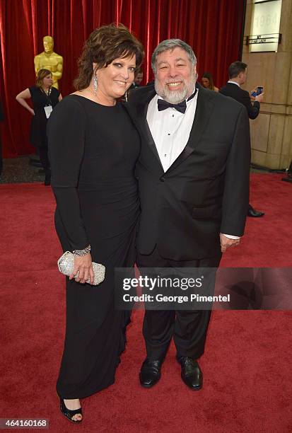 Engineer Steve Wozniak and Janet Wozniak attend the 87th Annual Academy Awards at Hollywood & Highland Center on February 22, 2015 in Hollywood,...