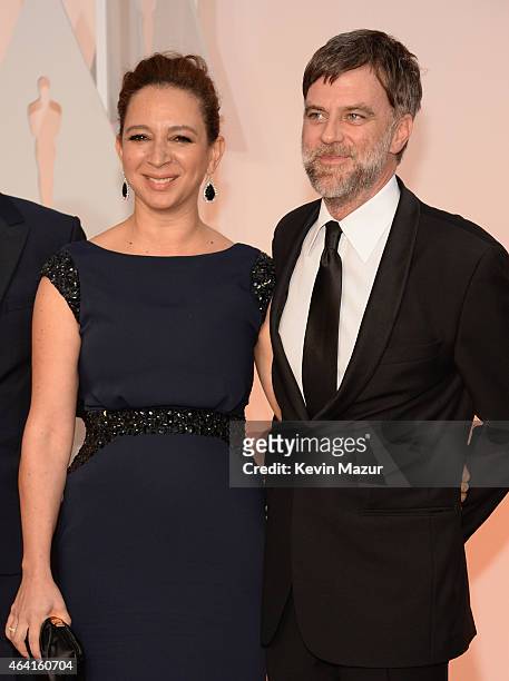 Actress Maya Rudolph and filmmaker Paul Thomas Anderson attend the 87th Annual Academy Awards at Hollywood & Highland Center on February 22, 2015 in...