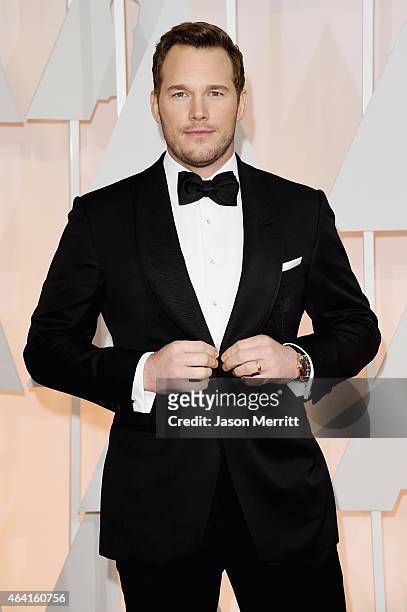 Actor Chris Pratt attends the 87th Annual Academy Awards at Hollywood & Highland Center on February 22, 2015 in Hollywood, California.