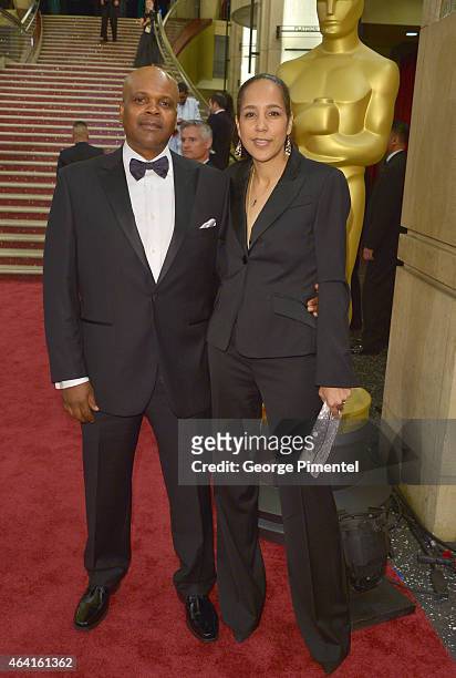 Producer Reggie Rock Bythewood and director Gina Prince-Bythewood attends the 87th Annual Academy Awards at Hollywood & Highland Center on February...