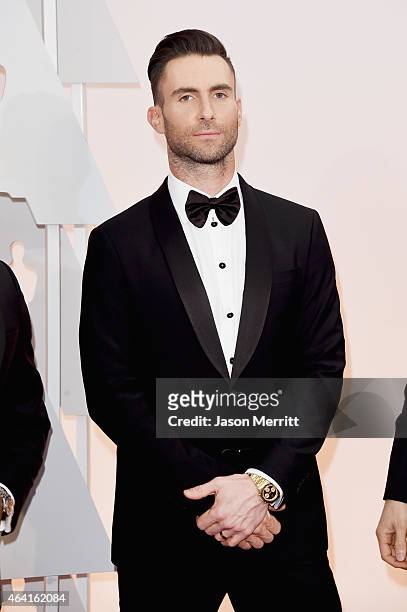 Singer Adam Levine attends the 87th Annual Academy Awards at Hollywood & Highland Center on February 22, 2015 in Hollywood, California.