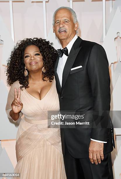 Oprah Winfrey and Stedman Graham attend the 87th Annual Academy Awards at Hollywood & Highland Center on February 22, 2015 in Hollywood, California.