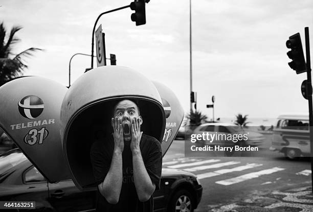 Dj and producer Norman Cook is photographed for the Observer on March 3, 2004 in Rio de Janeiro, Brazil.