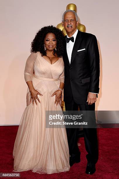 Oprah Winfrey and Stedman Graham attend the 87th Annual Academy Awards at Hollywood & Highland Center on February 22, 2015 in Hollywood, California.