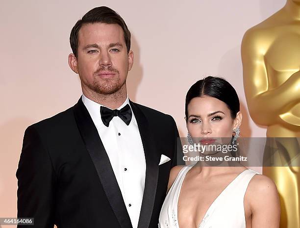 Actors Channing Tatum and Jenna Dewan-Tatum attend the 87th Annual Academy Awards at Hollywood & Highland Center on February 22, 2015 in Hollywood,...