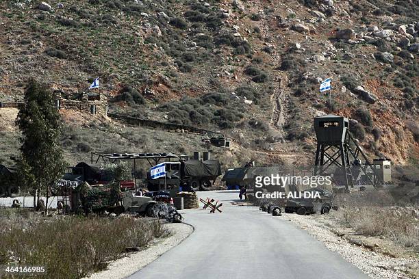 General view shows a film set during the shooting of a movie depicting the story of a member of Shiite movement Hezbollah, Amer Kalakesh, who blew...