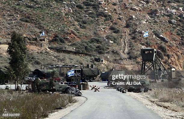 General view shows a film set during the shooting of a movie depicting the story of a member of Shiite movement Hezbollah, Amer Kalakesh, who blew...