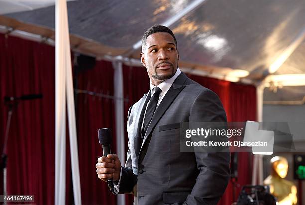 Personality Michael Strahan attends the 87th Annual Academy Awards at Hollywood & Highland Center on February 22, 2015 in Hollywood, California.