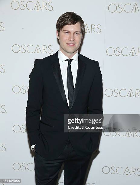 Writer Shawn Christensen attends the Academy Of Motion Picture Arts And Sciences 87th Oscars Viewing Party And Dinner at Daniel on February 22, 2015...