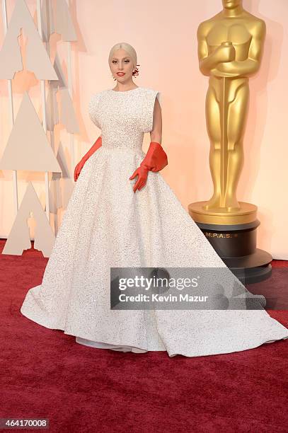 Lady Gaga attends the 87th Annual Academy Awards at Hollywood & Highland Center on February 22, 2015 in Hollywood, California.