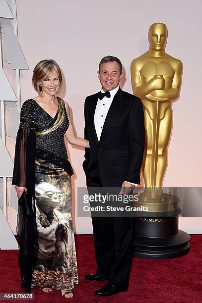Chairman and Chief Executive Officer of The Walt Disney Company Bob Iger and TV personality Willow Bay attends the 87th Annual Academy Awards at...